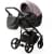 Детская коляска Adamex Lanti Deluxe 2 в 1 LN-SD106 (СИРЕНЕВ.КОЖА + ЧЕРН. КОЖА)