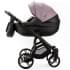 Детская коляска Adamex Lanti Deluxe 2 в 1 LN-SD106 (СИРЕНЕВ.КОЖА + ЧЕРН. КОЖА)