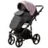 Детская коляска Adamex Lanti Deluxe 2 в 1 LN-SD106 (СИРЕНЕВ.КОЖА + ЧЕРН. КОЖА)