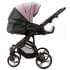 Детская коляска Adamex Lanti Deluxe 2 в 1 LN-SD106 (СИРЕНЕВ.КОЖА + ЧЕРН. КОЖА)