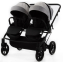 Детская коляска для двойни Adamex Leo Duo 3 в 1 TK01 (СВЕТЛО-СЕРЫЙ)