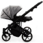 Детская коляска для двойни Adamex Leo Duo 3 в 1 TK01 (СВЕТЛО-СЕРЫЙ)