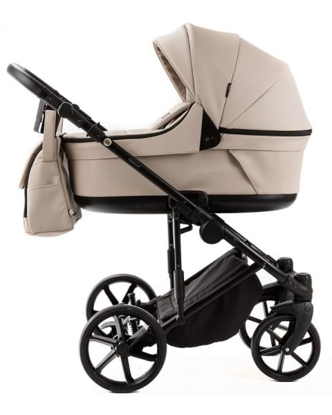 Детская коляска Adamex Locco Light Deluxe 3 в 1 LL-SA07 (СВ.БЕЖЕВАЯ КОЖА)