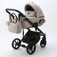 Детская коляска Adamex Lumi Air 2 в 1 L-PS71 LUX (БЕЖЕВАЯ+БЕЖЕВАЯ ПЕРЛ. КОЖА)