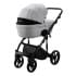 Детская коляска Adamex Lumi Air Deluxe 2 в 1 L-SA03 (СВ.СЕРАЯ КОЖА)