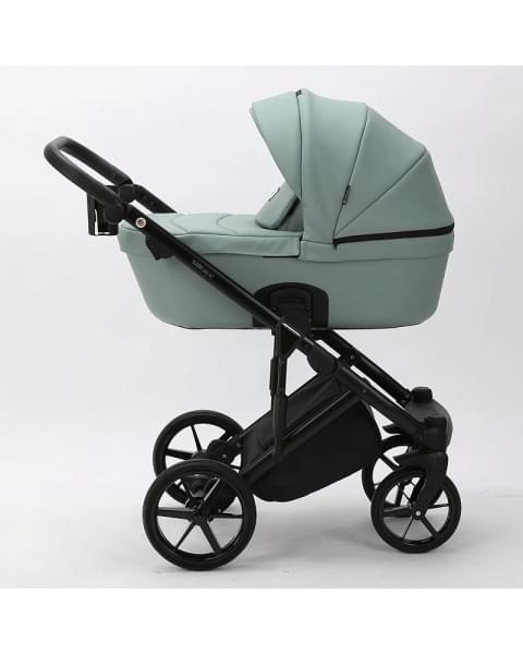 Детская коляска Adamex Lumi Air Deluxe 2 в 1 L-SA20 (СЕРО-ЗЕЛЕНАЯ КОЖА)