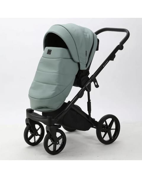 Детская коляска Adamex Lumi Air Deluxe 2 в 1 L-SA20 (СЕРО-ЗЕЛЕНАЯ КОЖА)