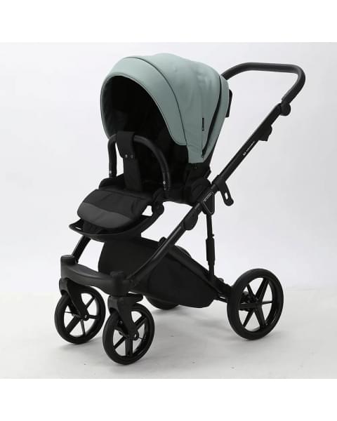 Детская коляска Adamex Lumi Air Deluxe 2 в 1 L-SA20 (СЕРО-ЗЕЛЕНАЯ КОЖА)