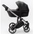 Детская коляска Adamex Lumi Air SE Deluxe 2 в 1 L-SA504 (ЧЕРНАЯ.КОЖА+ХРОМ РАМА)