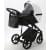 Детская коляска Adamex Mobi Deluxe 2 в 1 M-SD01 (БЕЛАЯ+ЧЕРНАЯ КОЖА)