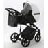 Детская коляска Adamex Mobi Deluxe 2 в 1 M-SD01 (БЕЛАЯ+ЧЕРНАЯ КОЖА)