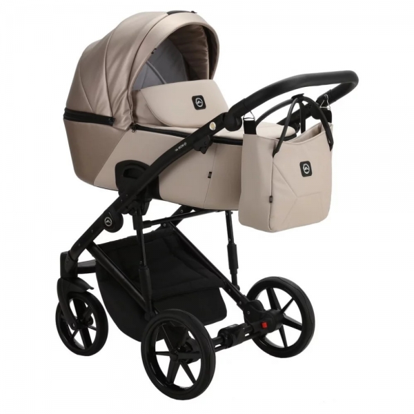 Детская коляска Adamex Mobi Deluxe 2 в 1 M-SD10 (БЕЖЕВЫЙ ПЕРЛ+СВЕТЛО-БЕЖ.КОЖА)