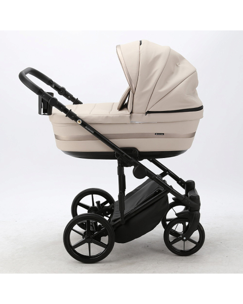 Детская коляска Adamex Rimini Deluxe 2 в 1 RI213 СВ.БЕЖ.КОЖА+БЕЖ.ПЕРЛ.ОТДЕЛКА