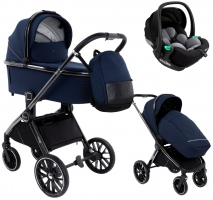 Детская коляска Pituso Mayla Lux 3 в 1 с автокреслом Baesa Moonless Mood