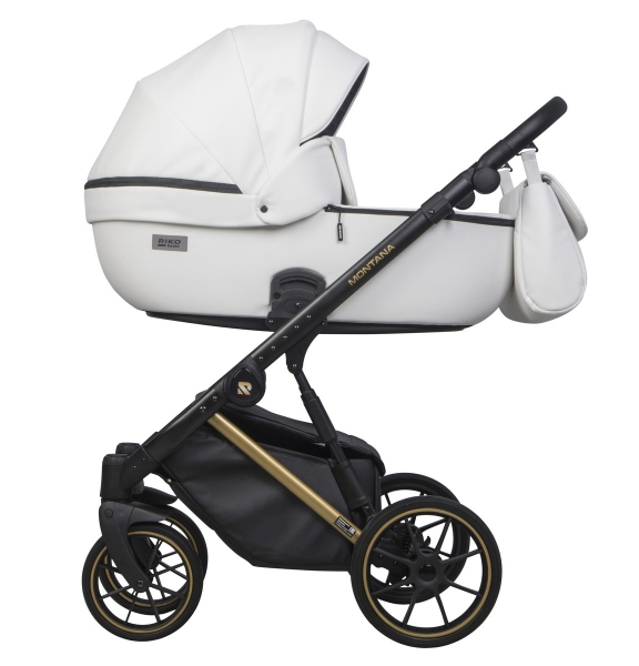 Детская коляска Riko Basic Montana Premium Gold 2 в 1 01 White