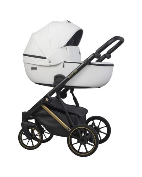 Детская коляска Riko Basic Montana Premium Gold 2 в 1 01 White