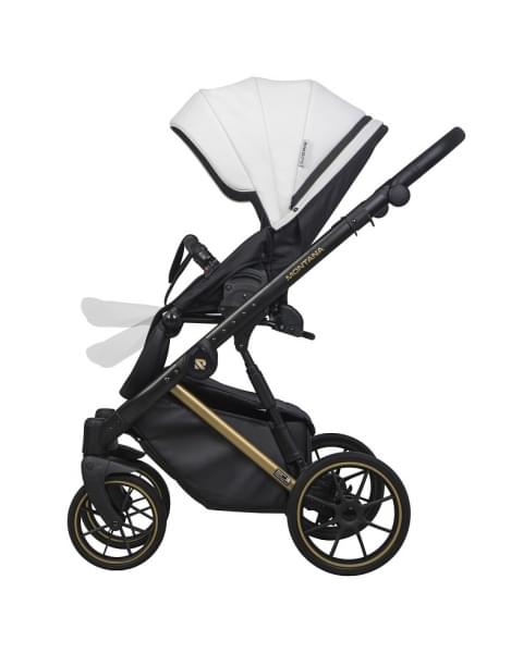 Детская коляска Riko Basic Montana Premium Gold 2 в 1 01 White
