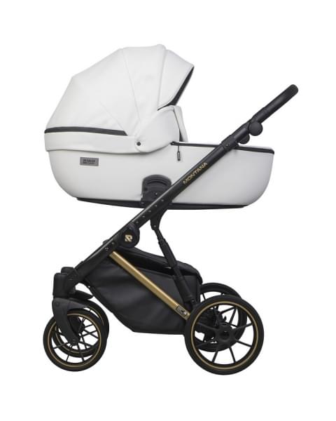 Детская коляска Riko Basic Montana Premium Gold 2 в 1 01 White