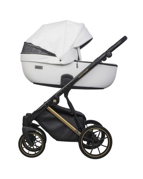 Детская коляска Riko Basic Montana Premium Gold 2 в 1 01 White