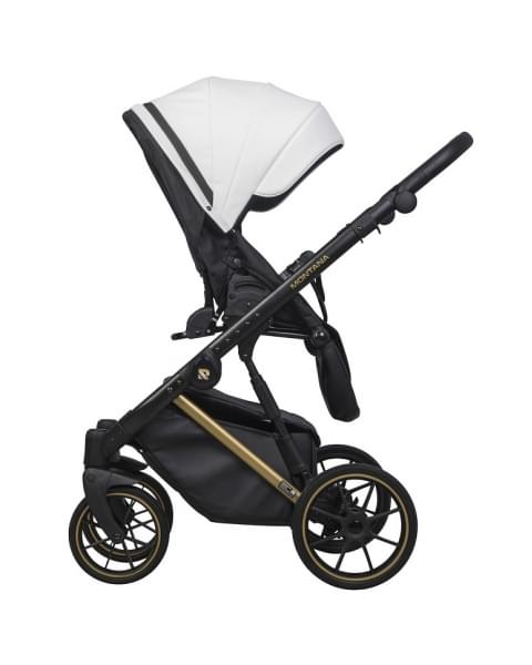 Детская коляска Riko Basic Montana Premium Gold 2 в 1 01 White