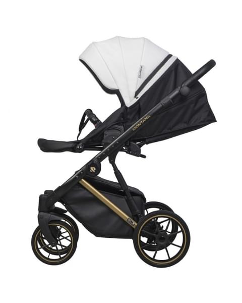 Детская коляска Riko Basic Montana Premium Gold 2 в 1 01 White