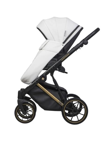 Детская коляска Riko Basic Montana Premium Gold 2 в 1 01 White