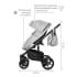 Детская коляска Riko Basic Ozon 2 в 1 05 светло-серый