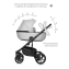 Детская коляска Riko Basic Ozon 2 в 1 05 светло-серый