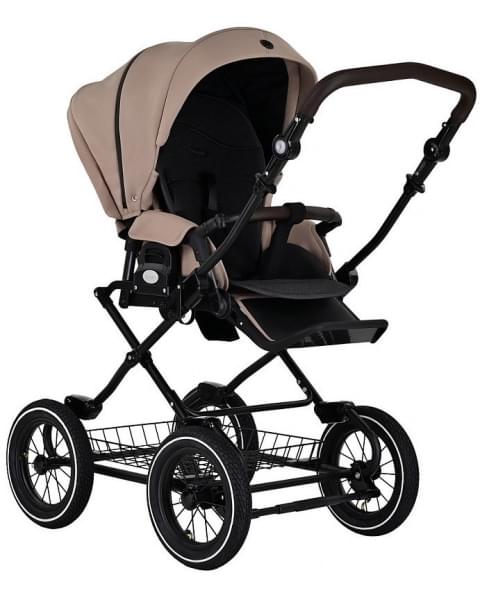 Детская коляска Roan Bass Next Classic d12 3 в 1 с автокреслом Tutis Elo Lux EduSky Black RCL266/1 Amber