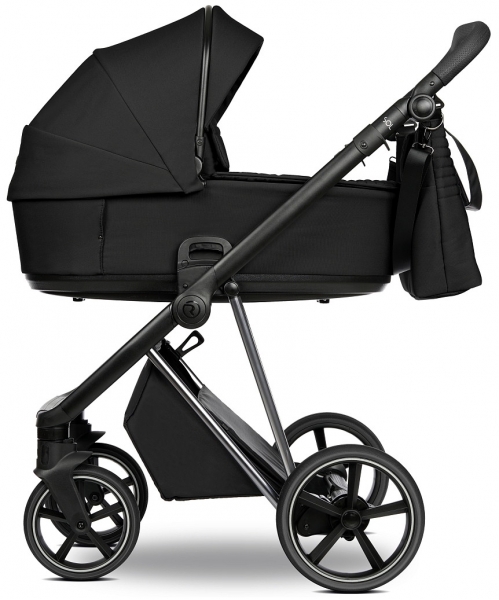 Детская коляска Roan Sol Vintage Luxury 2 в 1 VIN 05/CB Caviar Black/Nickel/руч.Black
