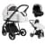 Детская коляска Roan Sol Кожа 3 в 1 с автокреслом Tutis Elo Lux EduSky Black RSL/2024 White/Black/руч.Тем.коричневый