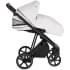 Детская коляска Roan Sol Кожа 3 в 1 с автокреслом Tutis Elo Lux EduSky Black RSL/2024 White/Black/руч.Тем.коричневый