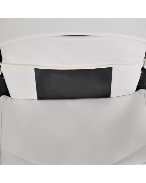 Детская коляска Roan Sol Кожа 3 в 1 с автокреслом Tutis Elo Lux EduSky Black RSL/2024 White/Black/руч.Тем.коричневый