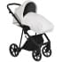 Детская коляска Roan Sol Кожа 3 в 1 с автокреслом Tutis Elo Lux EduSky Black RSL/2024 White/Black/руч.Тем.коричневый
