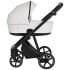 Детская коляска Roan Sol Кожа 3 в 1 с автокреслом Tutis Elo Lux EduSky Black RSL/2024 White/Black/руч.Тем.коричневый