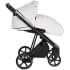 Детская коляска Roan Sol Кожа 3 в 1 с автокреслом Tutis Elo Lux EduSky Black RSL/2024 White/Black/руч.Тем.коричневый