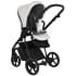 Детская коляска Roan Sol Кожа 3 в 1 с автокреслом Tutis Elo Lux EduSky Black RSL/2024 White/Black/руч.Тем.коричневый