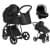 Детская коляска Roan Sol Кожа 3 в 1 с автокреслом Tutis Elo Lux EduSky Black RSL/2027 Black /Black/руч.Черный