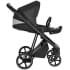 Детская коляска Roan Sol Кожа 3 в 1 с автокреслом Tutis Elo Lux EduSky Black RSL/2027 Black /Black/руч.Черный