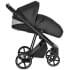 Детская коляска Roan Sol Кожа 3 в 1 с автокреслом Tutis Elo Lux EduSky Black RSL/2027 Black /Black/руч.Черный