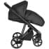 Детская коляска Roan Sol Кожа 3 в 1 с автокреслом Tutis Elo Lux EduSky Black RSL/2027 Black /Black/руч.Черный