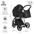 Детская коляска Roan Sol Кожа 3 в 1 с автокреслом Tutis Elo Lux EduSky Black RSL/2027 Black /Black/руч.Черный