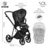 Детская коляска Roan Sol Кожа 3 в 1 с автокреслом Tutis Elo Lux EduSky Black RSL/2027 Black /Black/руч.Черный