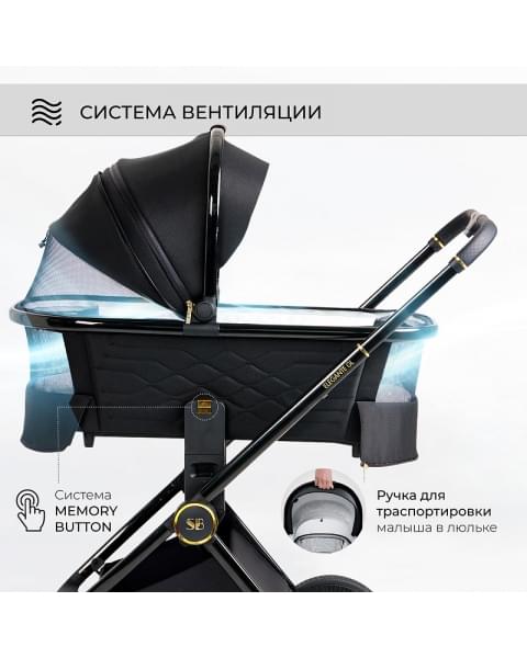 Детская коляска Sweet Baby Elegante 2 в 1 GL Black