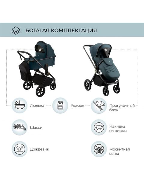 Детская коляска Sweet Baby Elegante 2 в 1 GL Blue