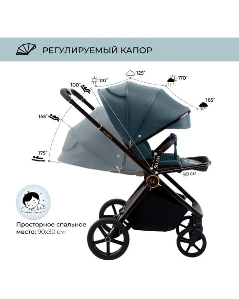Детская коляска Sweet Baby Elegante 2 в 1 GL Blue