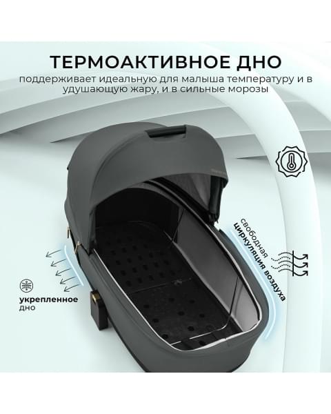 Детская коляска Sweet Baby Stella Plus Therma 2 в 1 427415 Dark Grey