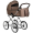 Детская коляска люлька Roan Bass Next Classic d14 1 в 1 RCL275/1 Raisin Mood