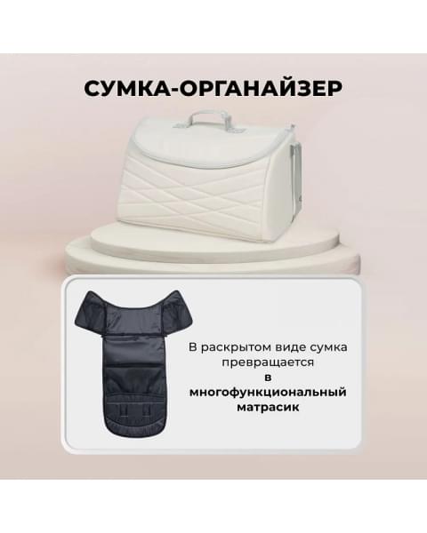 Детская коляска трансформер Aimile PRO A5-7 молочный
