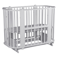 Детская кровать-трансформер Pituso Asti 5 в 1 (маятник поперечный), Белый / Белый